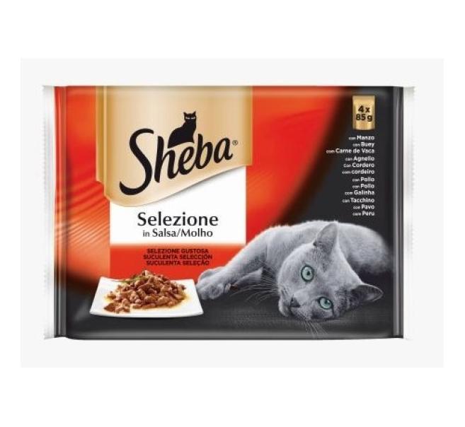 Sheba selezione carne per gatti 4x85gr
