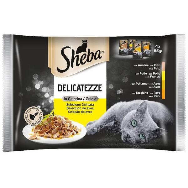 Sheba Delicatezze Gelatina pollo per gatti 4x85gr