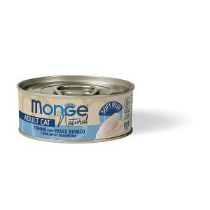 Natural cat tonno con pesce bianco in jelly 80 gr
