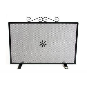 Parascintille 1 anta x camino - ferro battuto cm 50x50