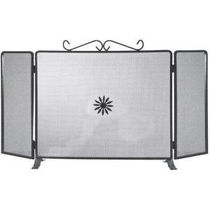 Parascintille con ante, in ferro battuto con spessore 1,2 cm, misura 60x50 cm