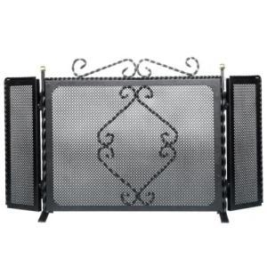 Parascintille 2 ante x camino - ferro battuto cm 60x50