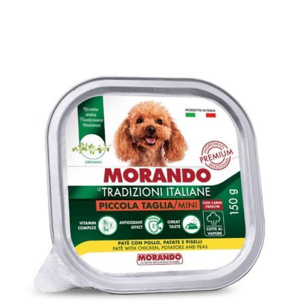morando-dog-adult-mini-patu00e8-con-pollo,-patate-e-piselli-150-gr