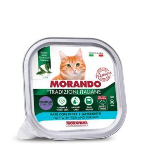 Gatto sterilizzato patè con pesce e gamberetti 100 gr